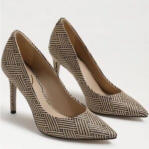Sam Edelman Hazel Pointed Toe Pump | Size 7.5 | Natural/Black | EUC